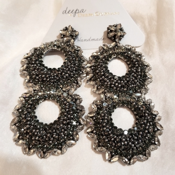 Deepa by Deepa Gurnani Jewelry - Deepa By Deepa Gurnani RUNWAY LARGE Crystal Earrings